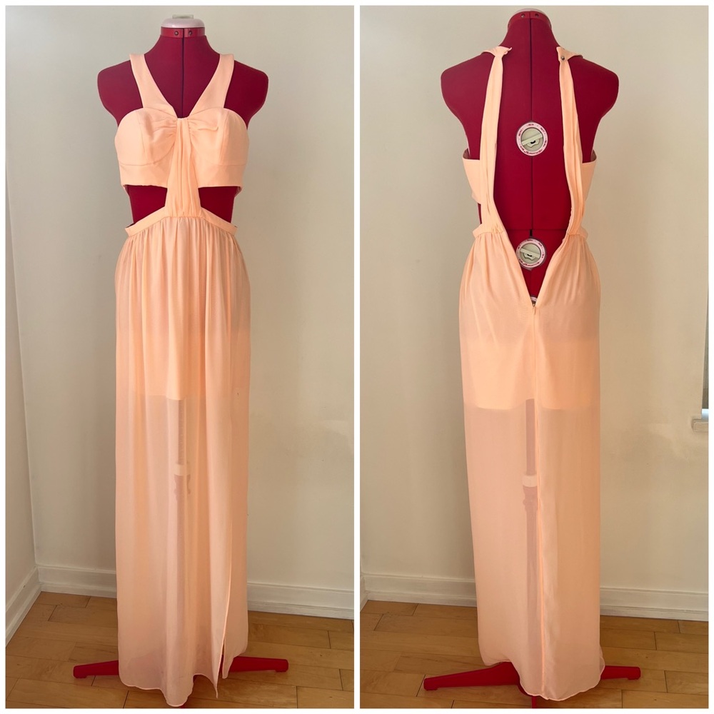 BCBGeneration Peach Cutout Dress